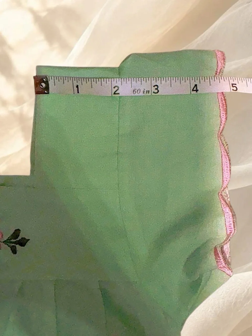 Artisanal Nicaragua Traditional Embroidered Mint Dress 2T 3T